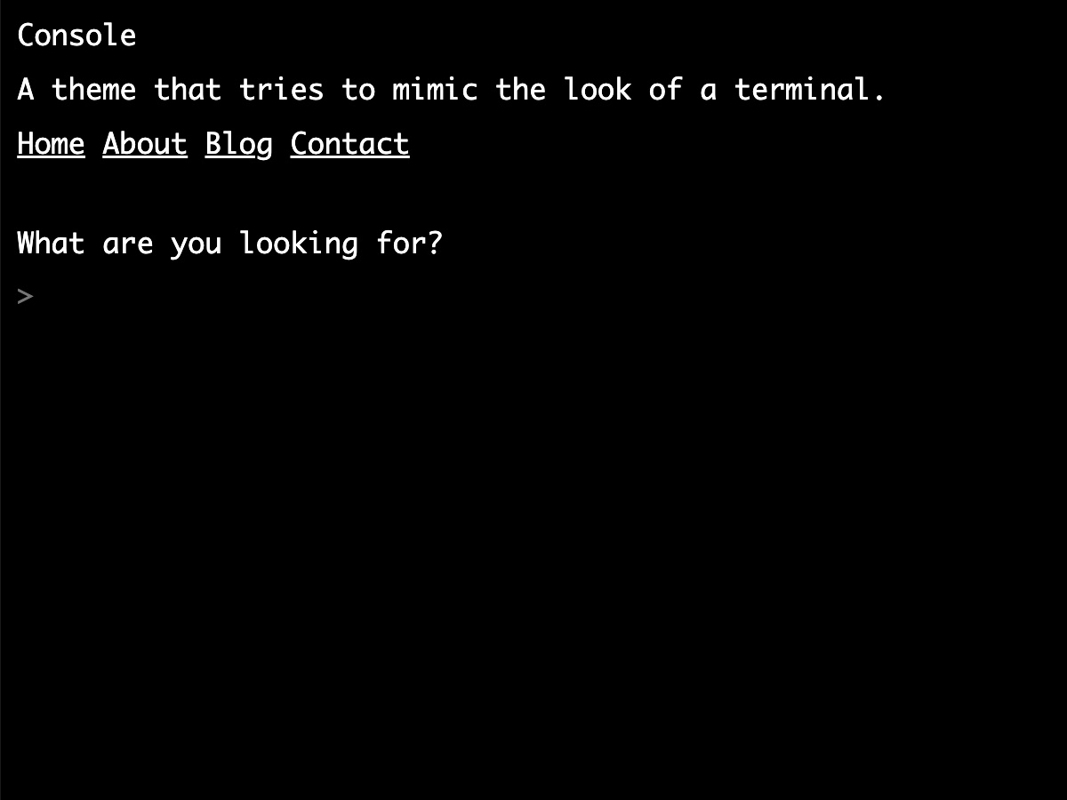 Console theme screenshot