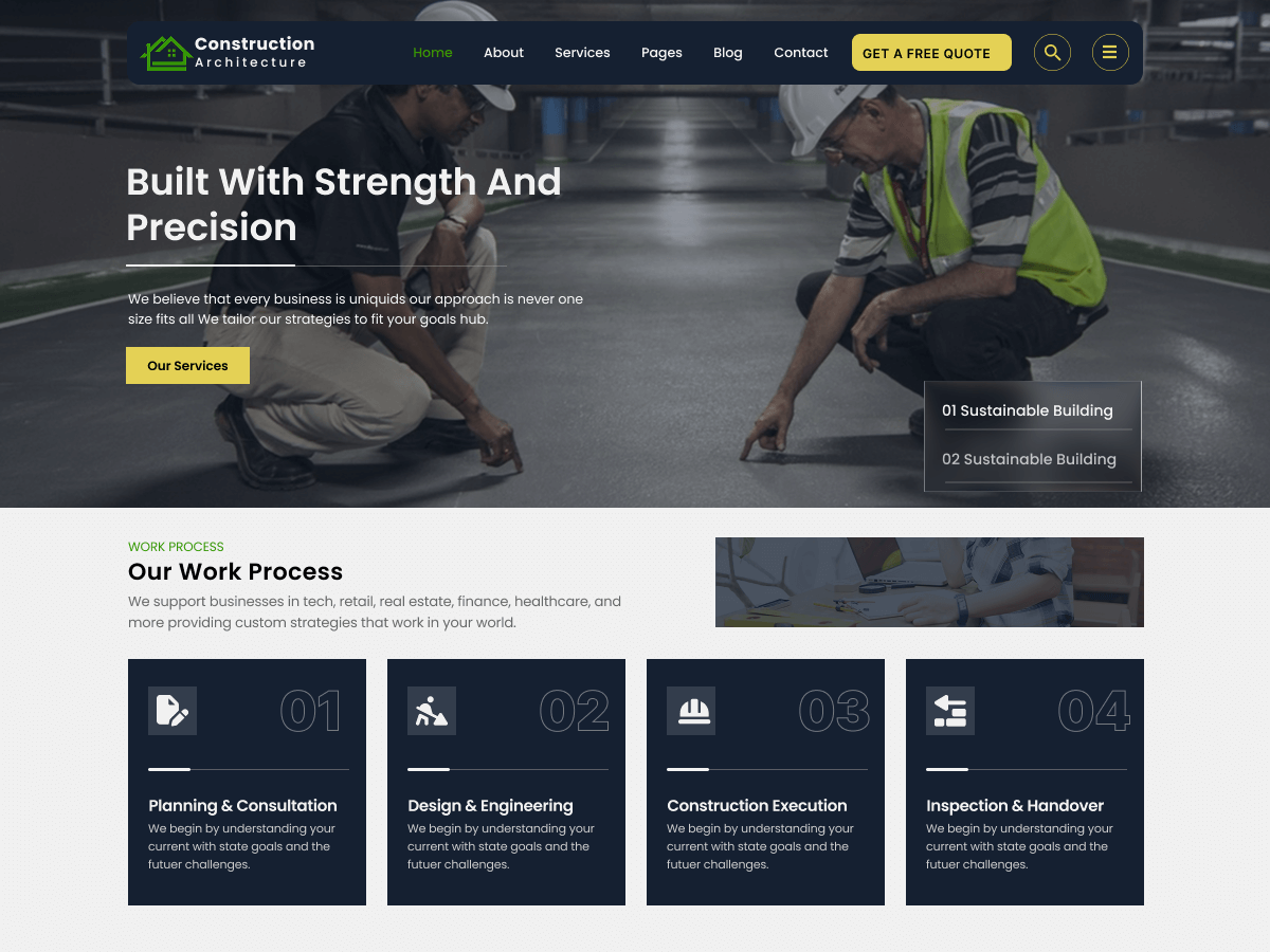 Construction Architect theme screenshot