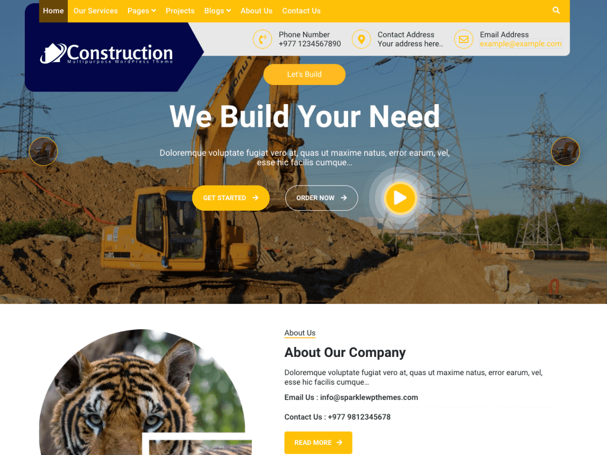 Construction Choice theme screenshot