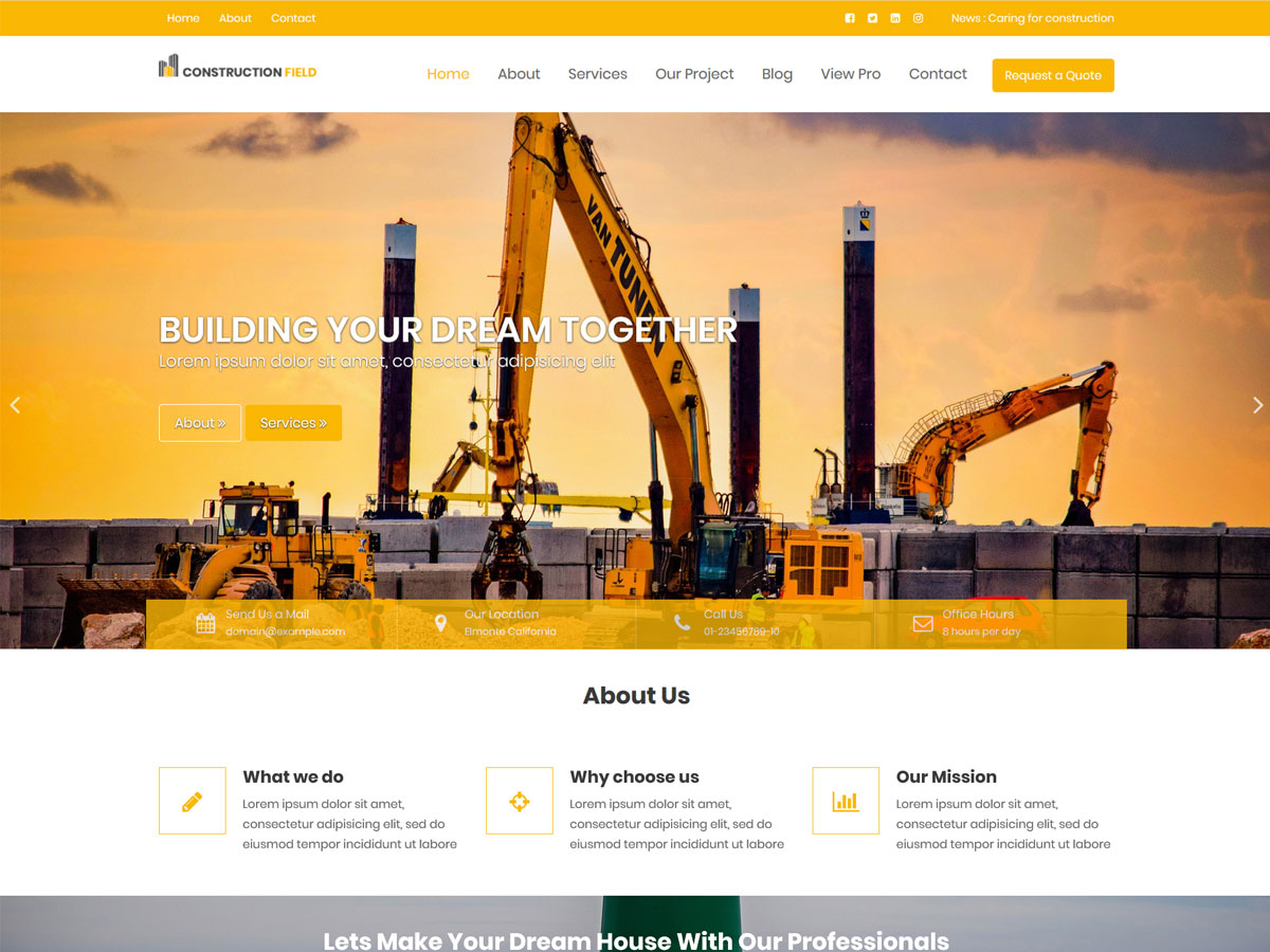 Construction Field theme screenshot