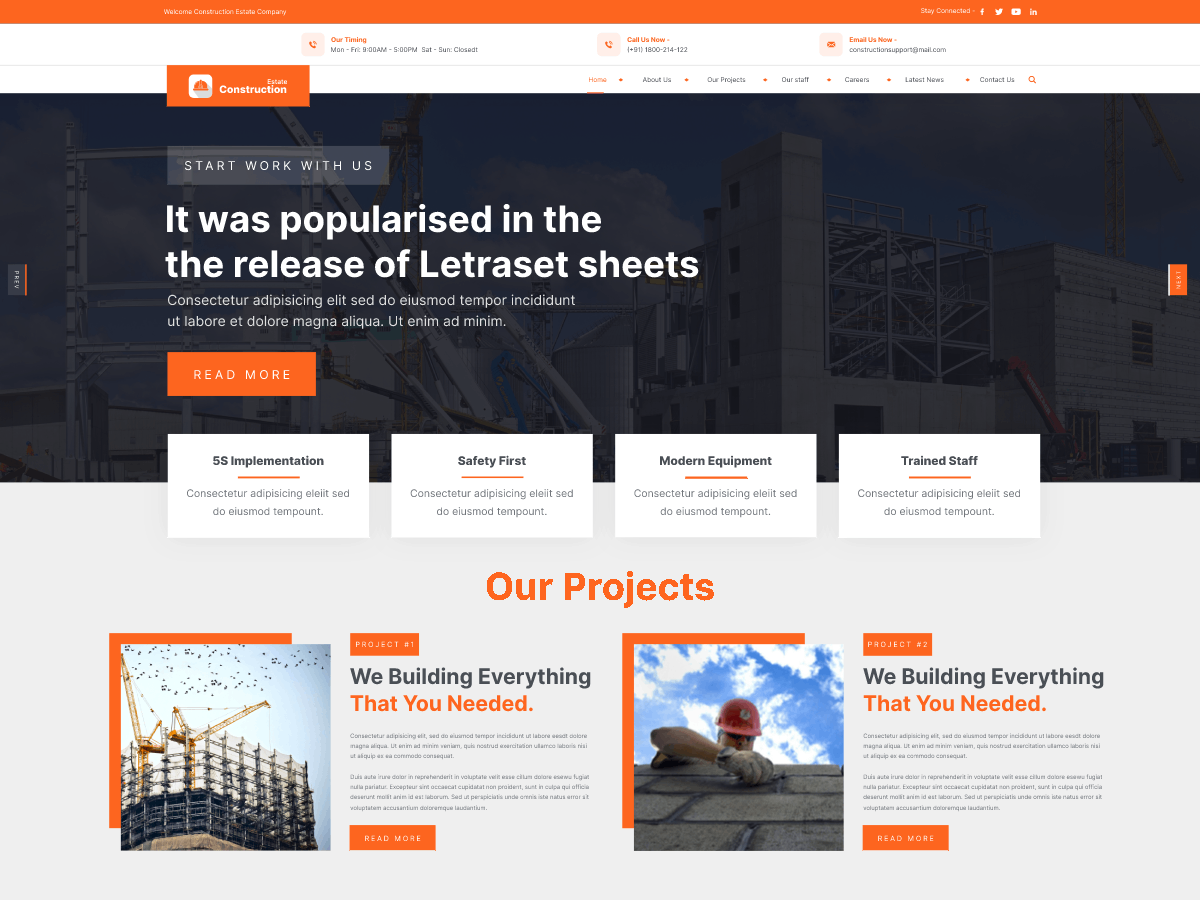 Construction Firm theme screenshot