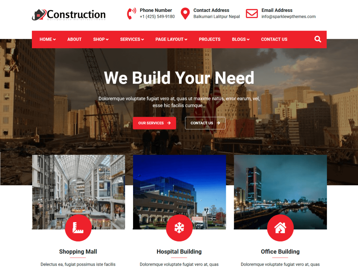 Construction Light theme screenshot