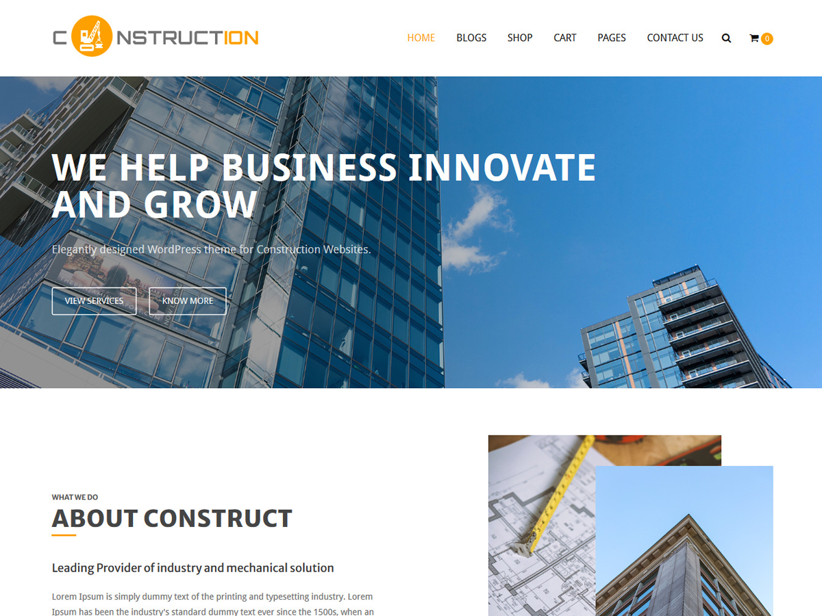 Construction Lite theme screenshot