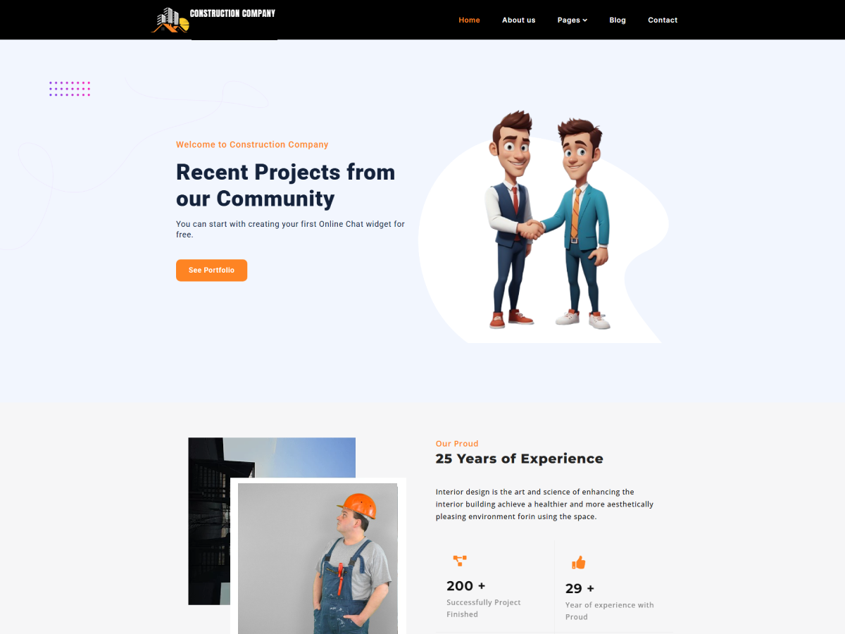 Construction TWP theme screenshot