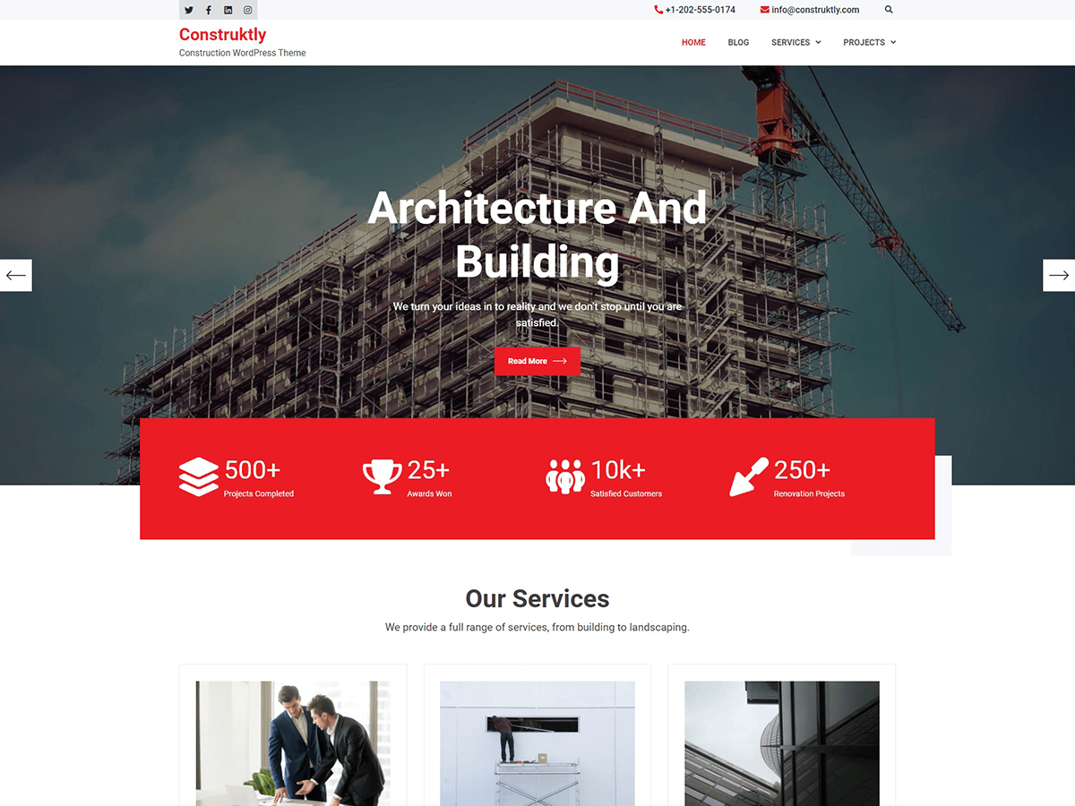 Construktly theme screenshot