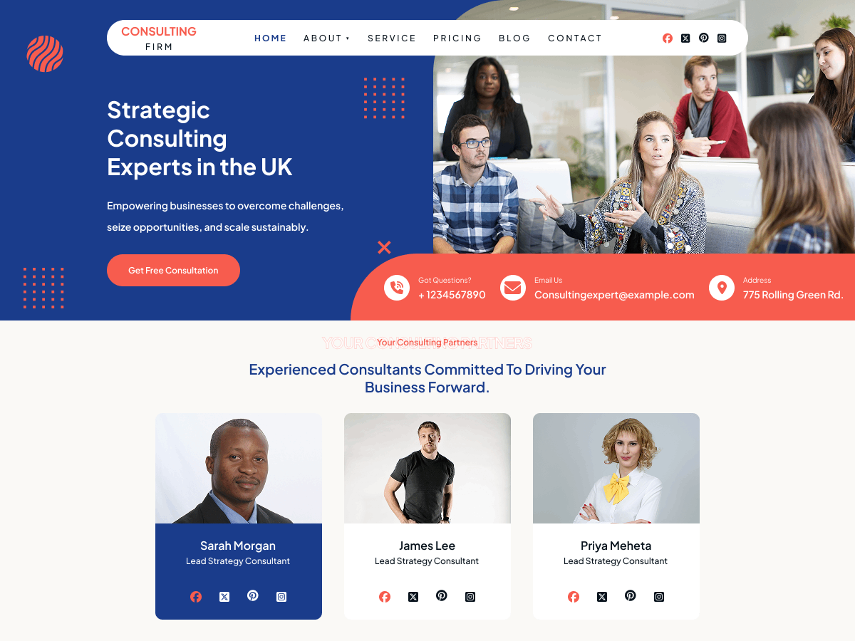 Consultancy Firm theme screenshot