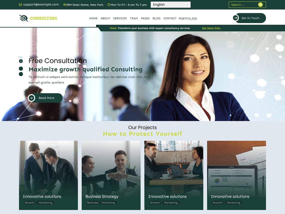 Consultancy Services theme screenshot