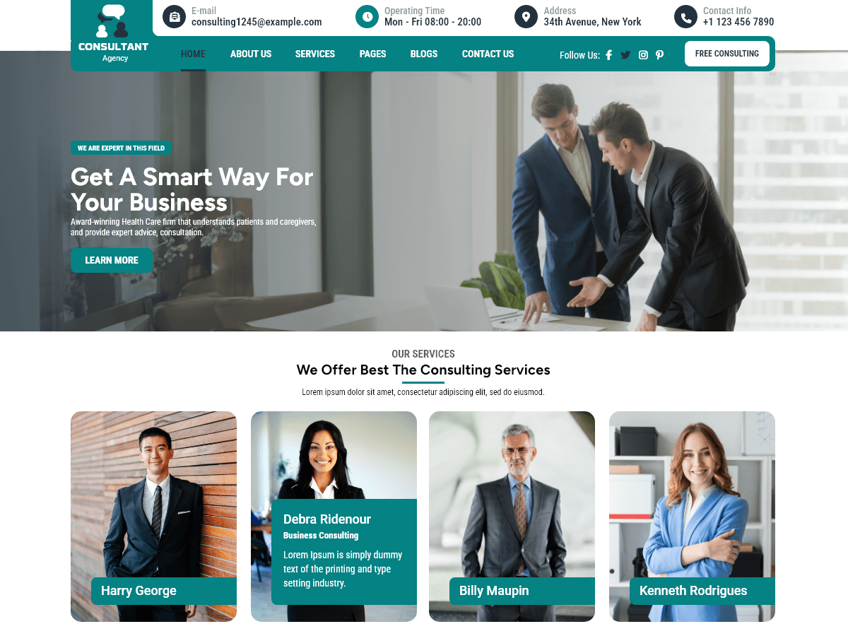 Consultant Agency theme screenshot