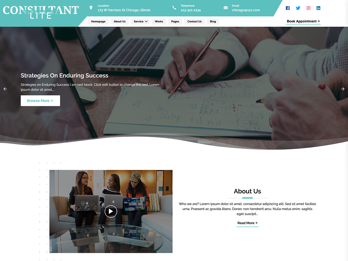 Consultant Lite theme screenshot