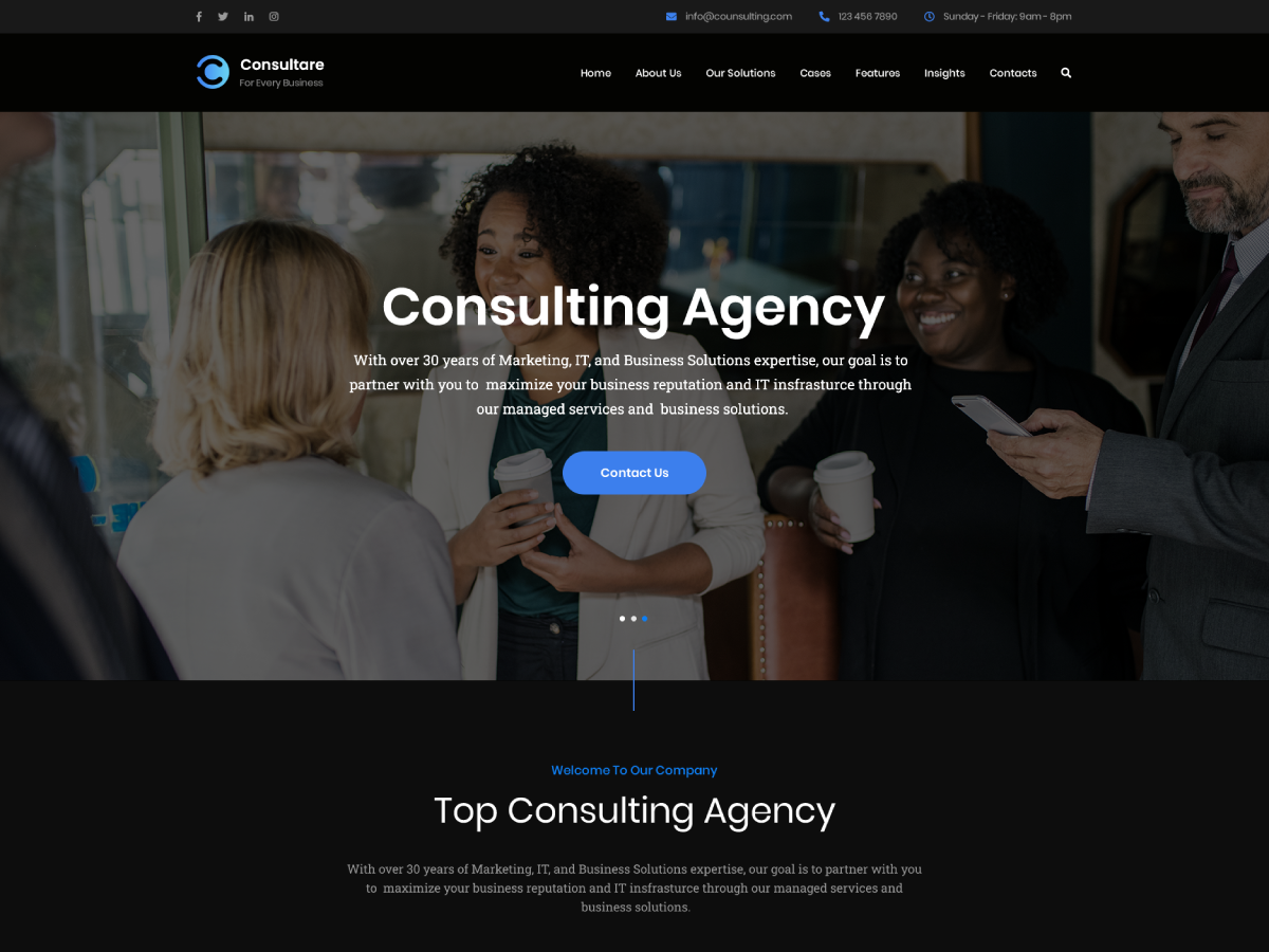 Consultare theme screenshot