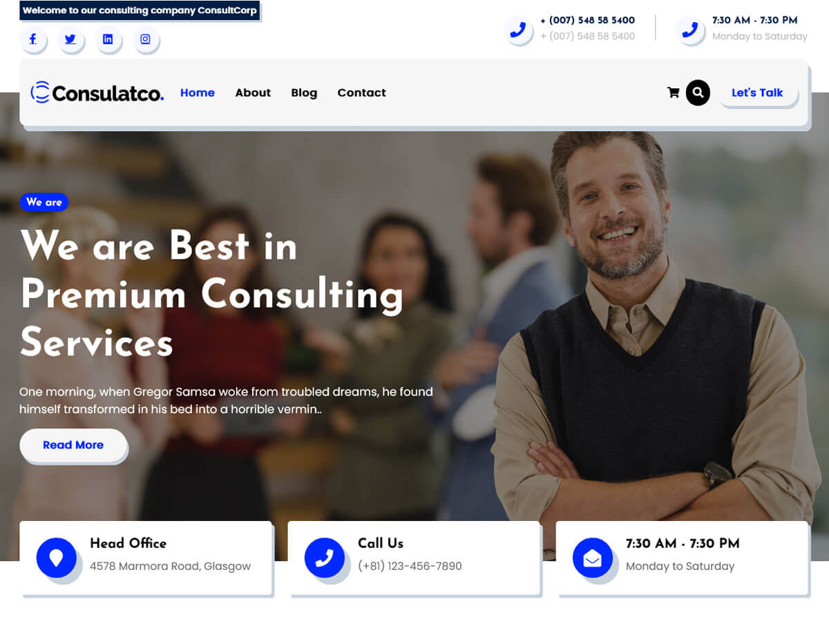 Consultco theme screenshot