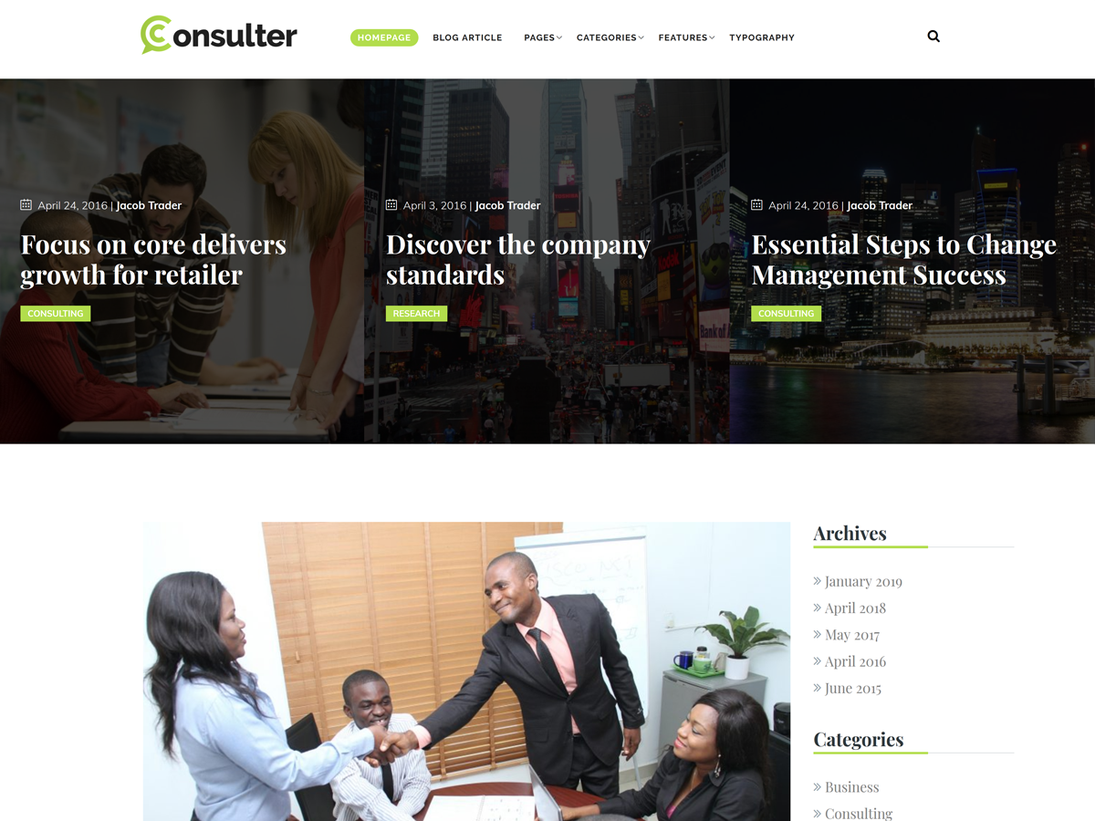 Consulter theme screenshot