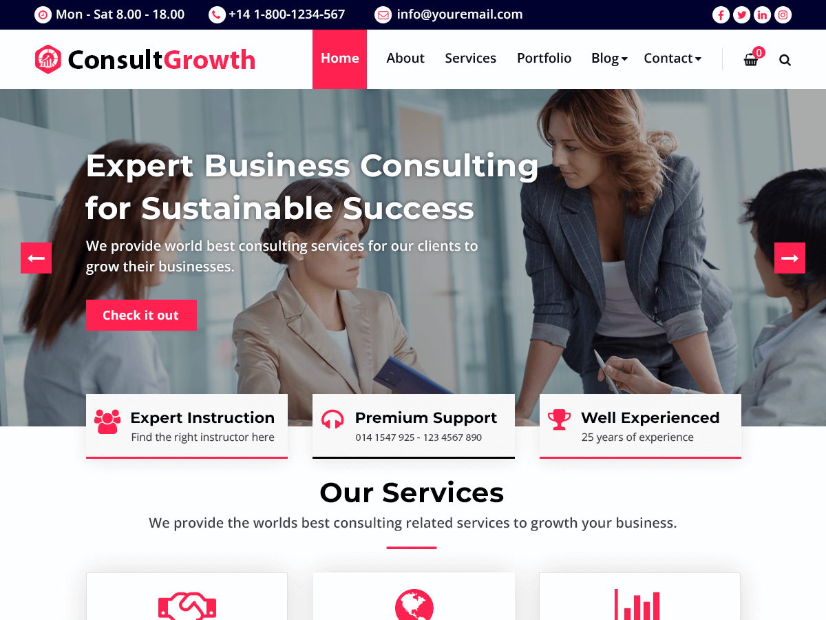 ConsultGrowth theme screenshot