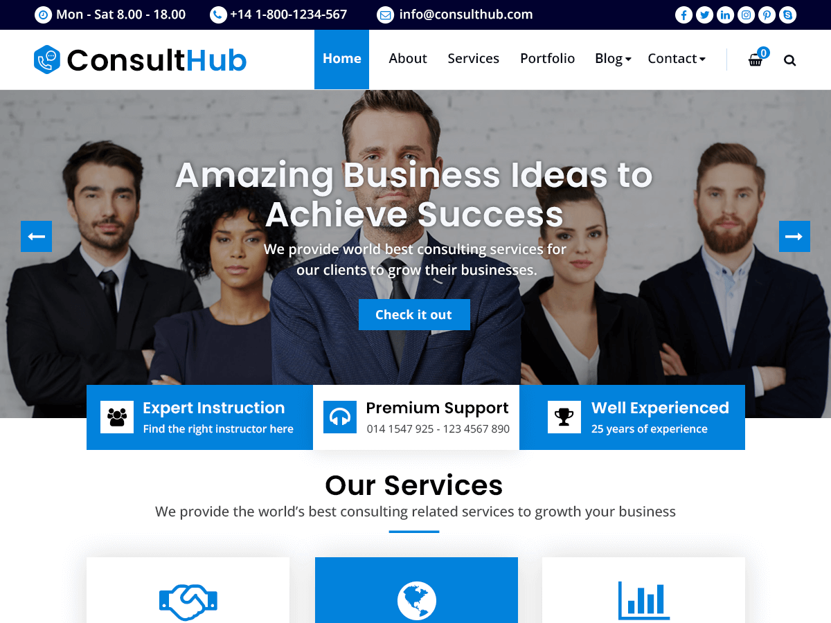ConsultHub theme screenshot