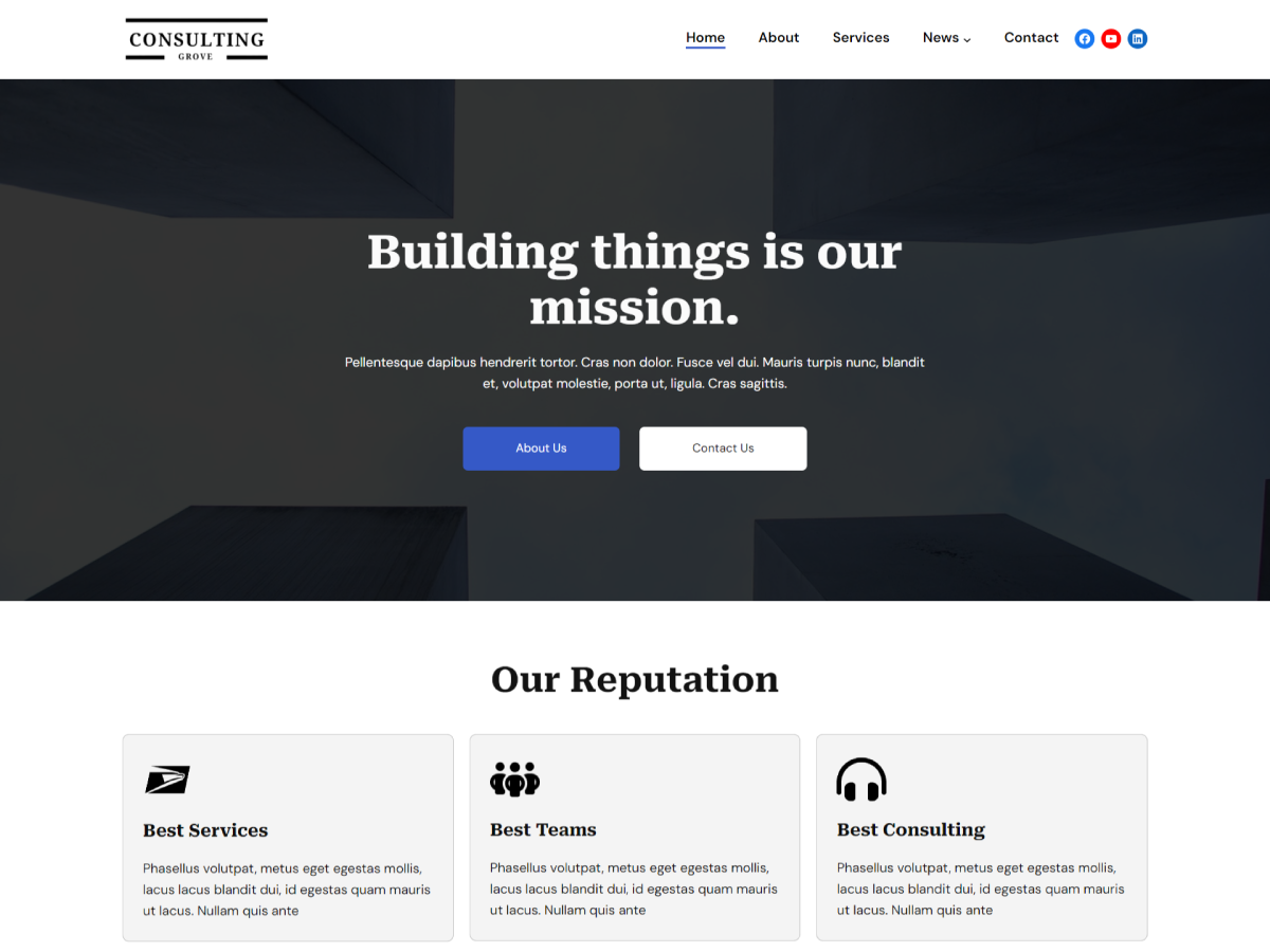 ConsultingGrove theme screenshot