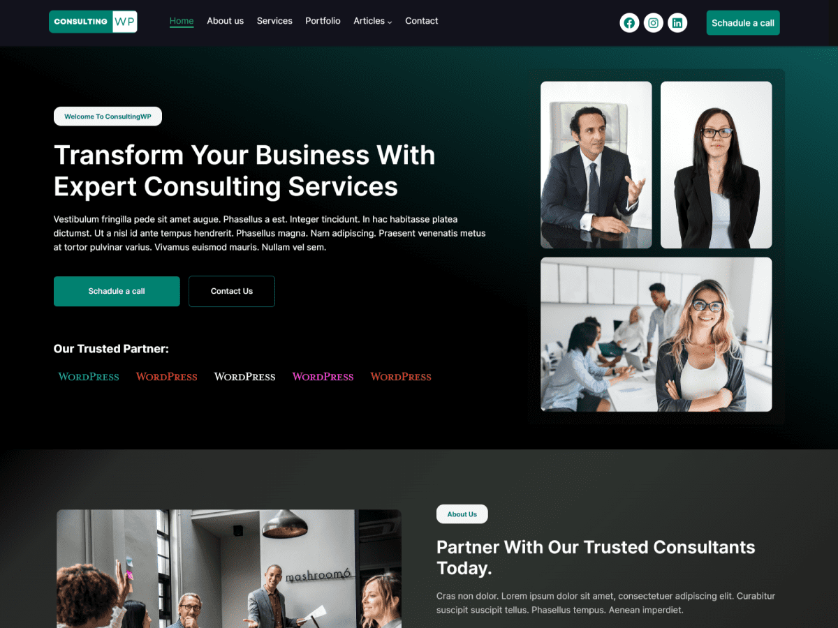 ConsultingWP theme screenshot