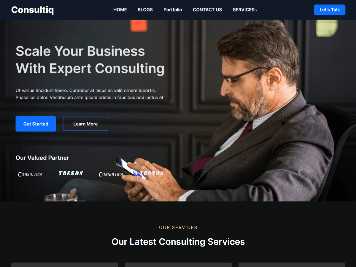 Consultiq theme screenshot