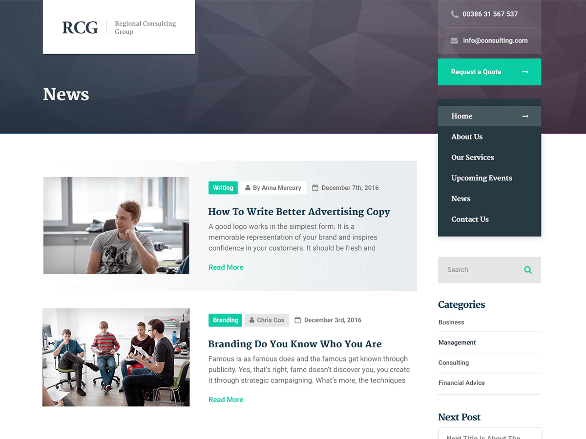 ConsultPress Lite theme screenshot
