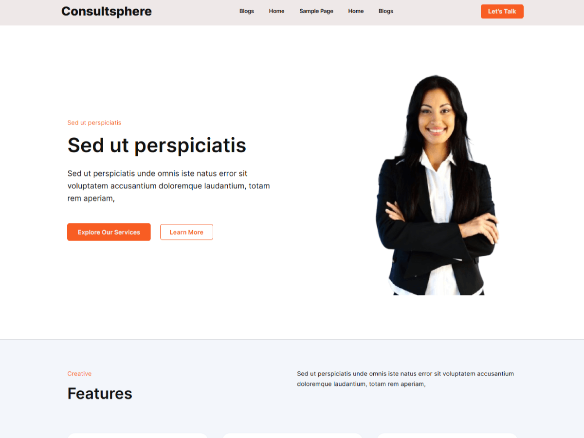Consultsphere theme screenshot