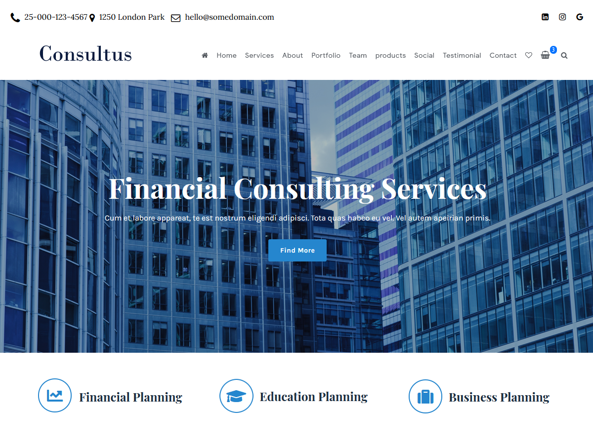 Consultus theme screenshot