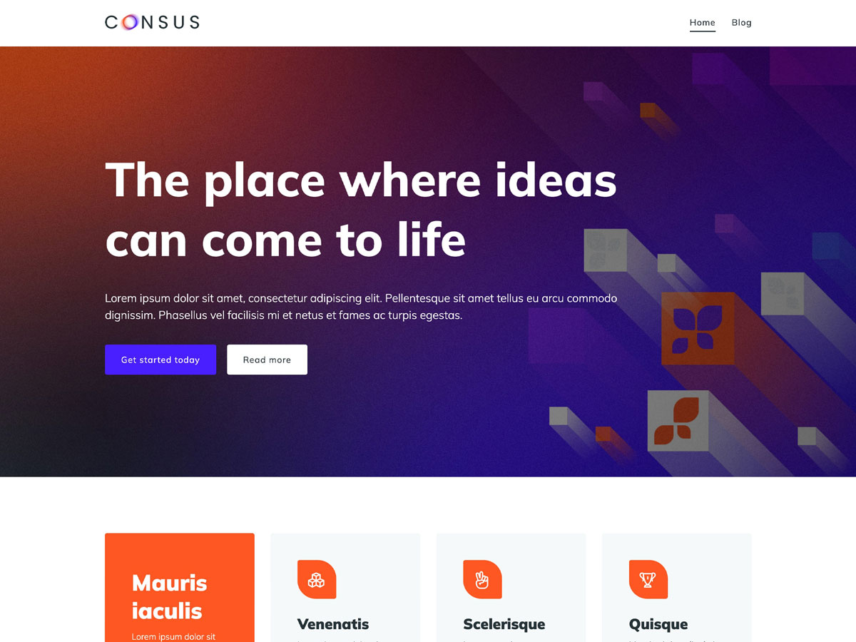 Consus theme screenshot