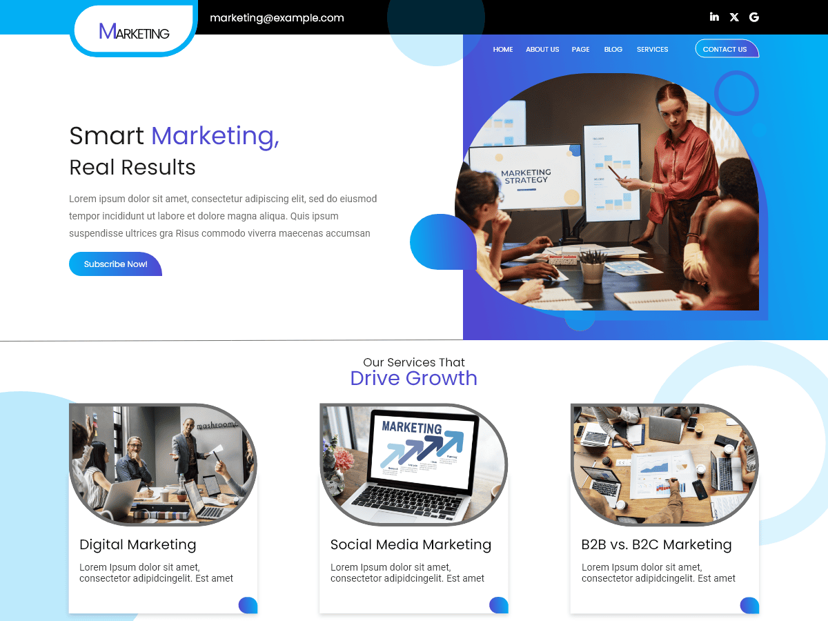Content Marketing theme screenshot
