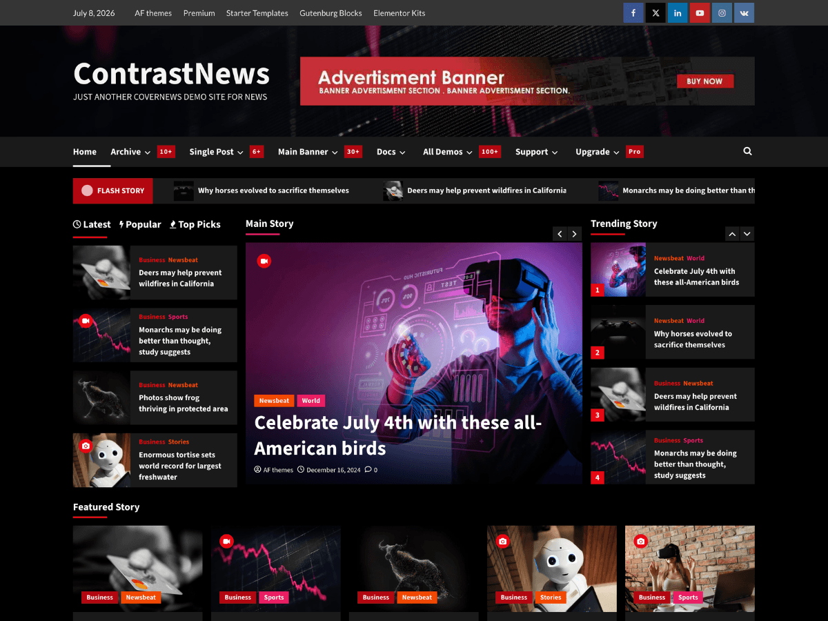 ContrastNews theme screenshot