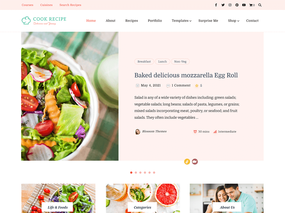 Cook Recipe theme screenshot