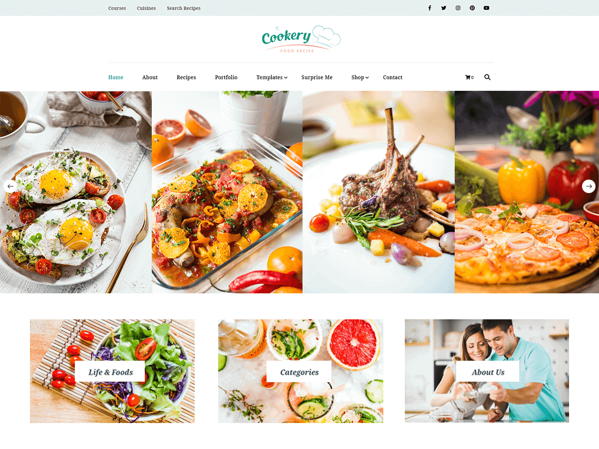 Cookery Lite theme screenshot