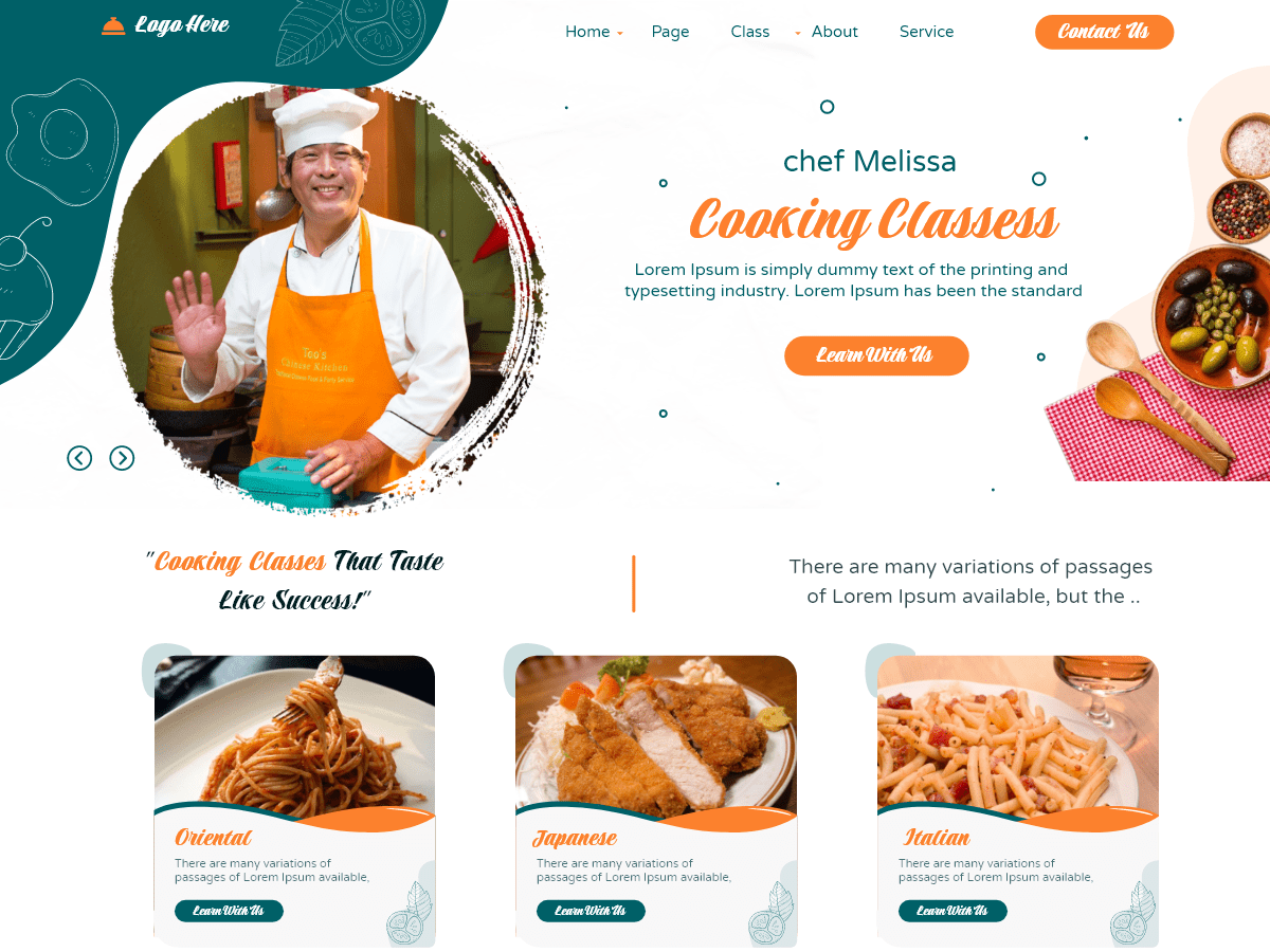 Cooking Master theme screenshot