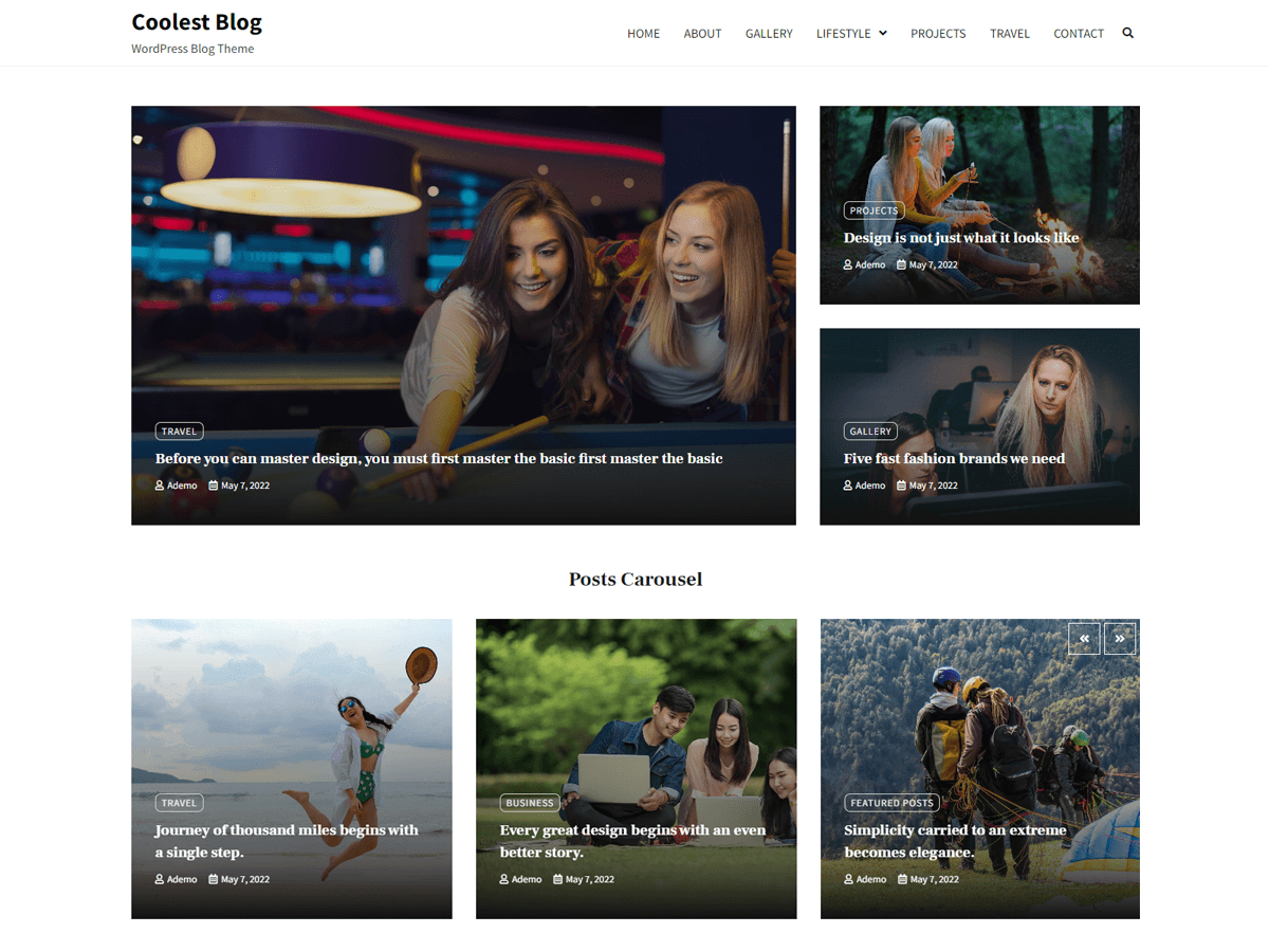 Coolest Blog theme screenshot