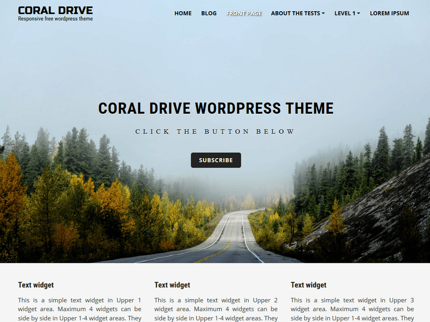 Coral Drive theme screenshot