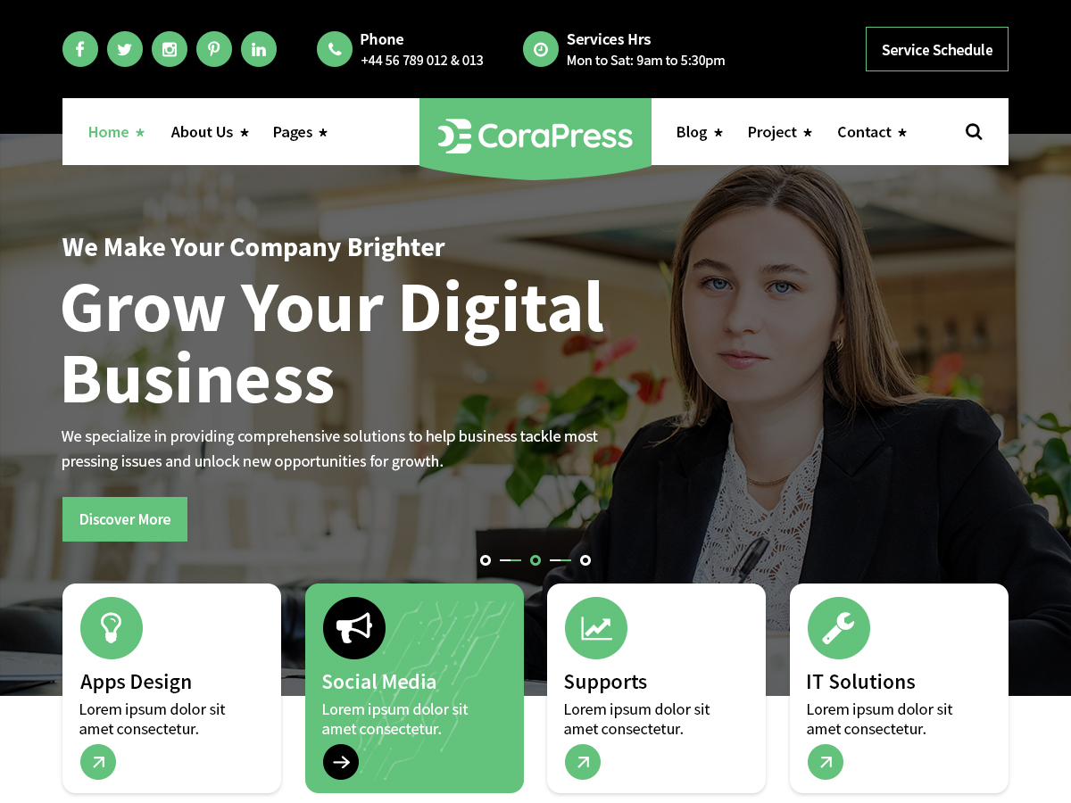 CoraPress theme screenshot
