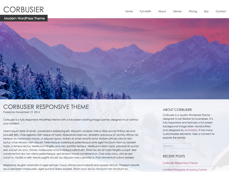 Corbusier theme screenshot