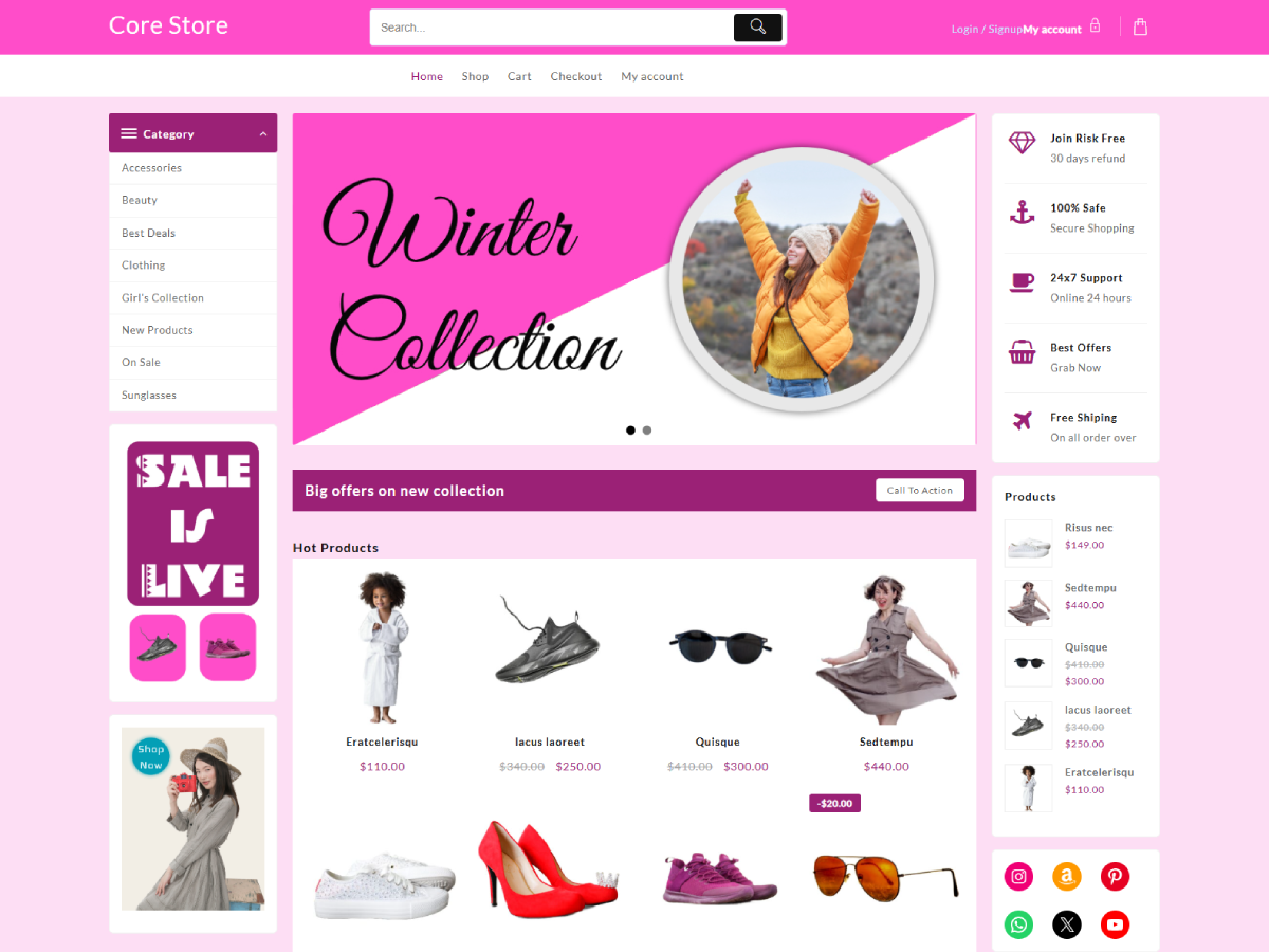 Core Store theme screenshot