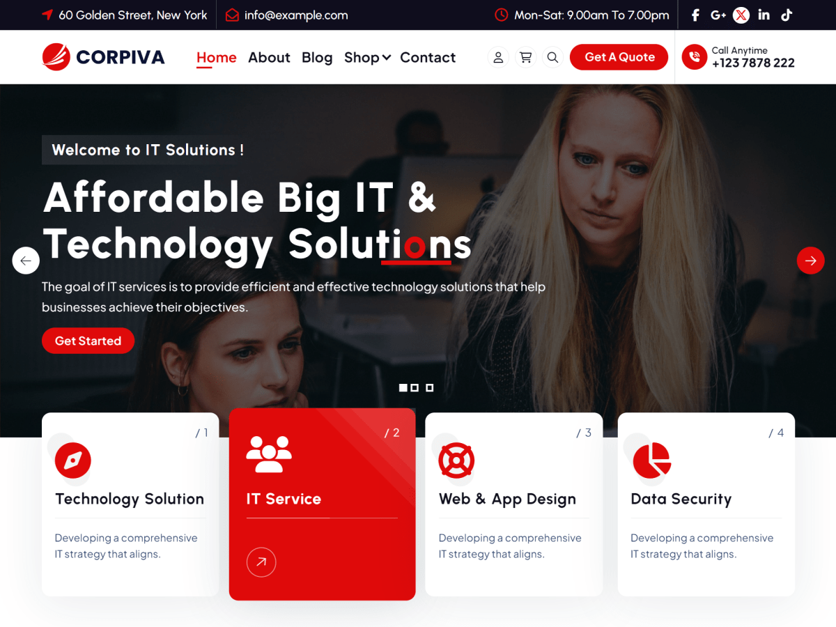 Corpiva theme screenshot