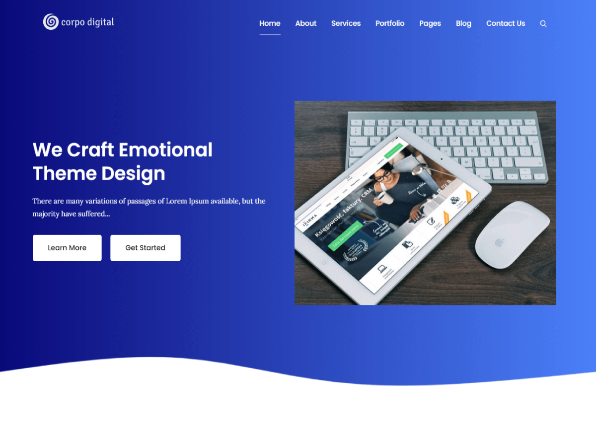 Corpo Digital theme screenshot
