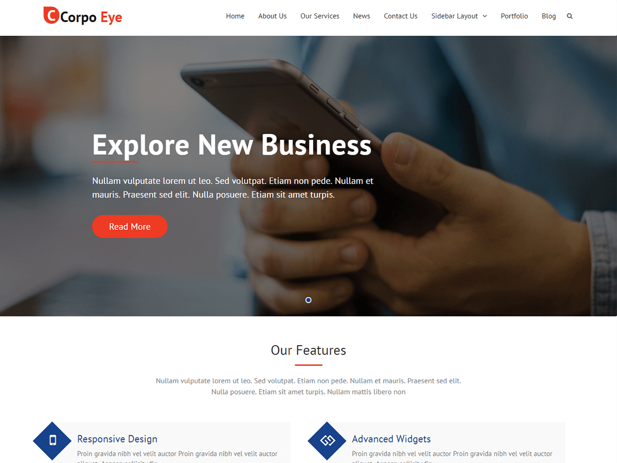 Corpo Eye theme screenshot