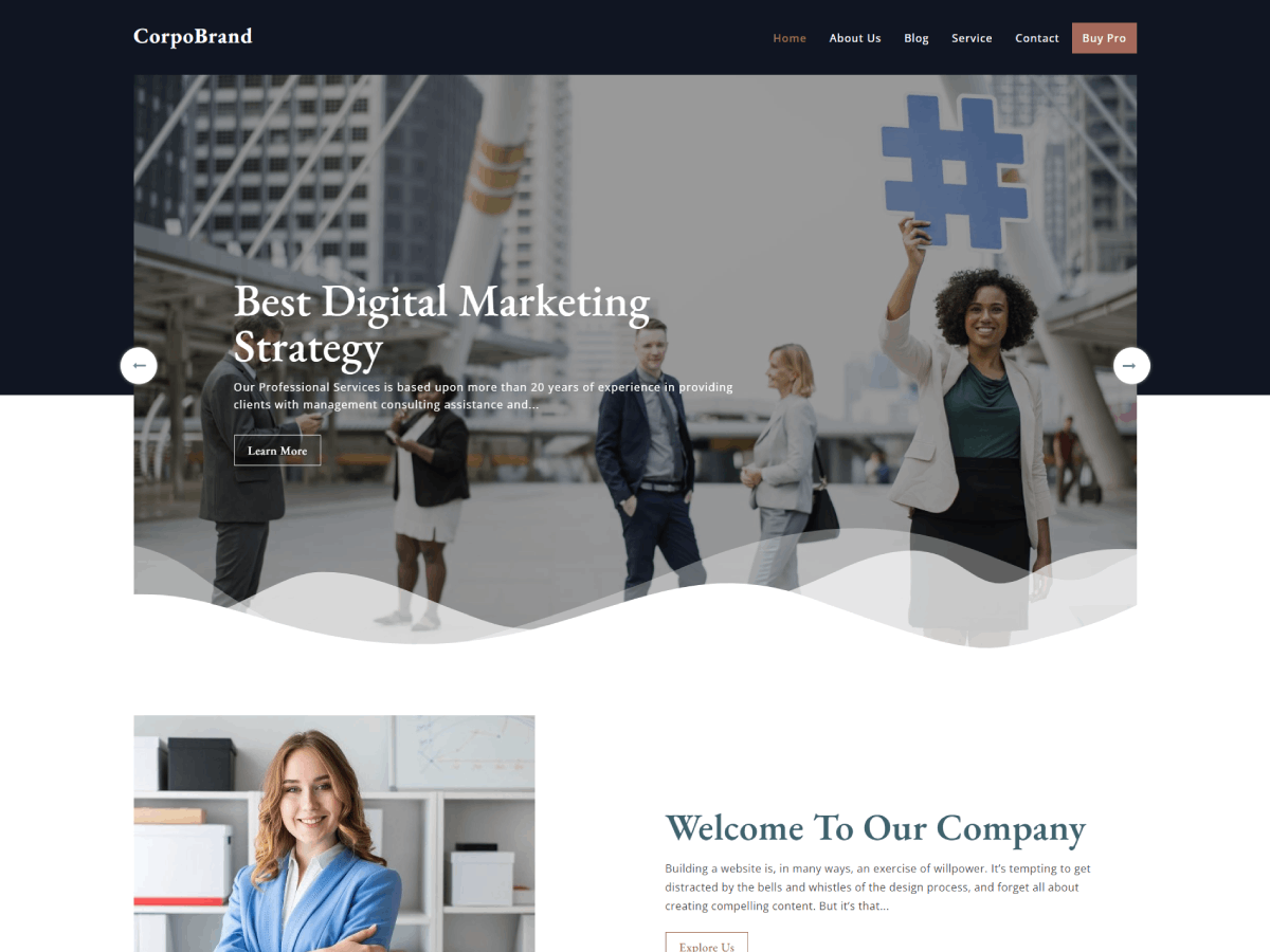 Corpobrand theme screenshot