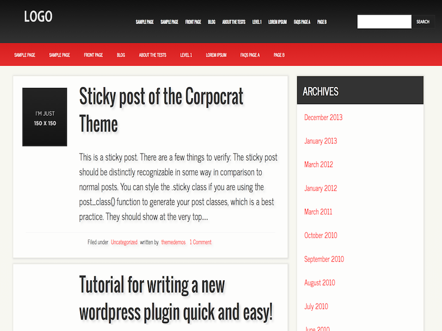 Corpocrat theme screenshot