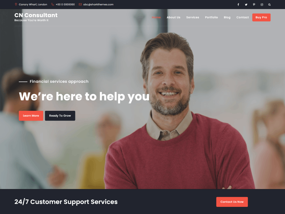 CorpoNotch Consultant theme screenshot