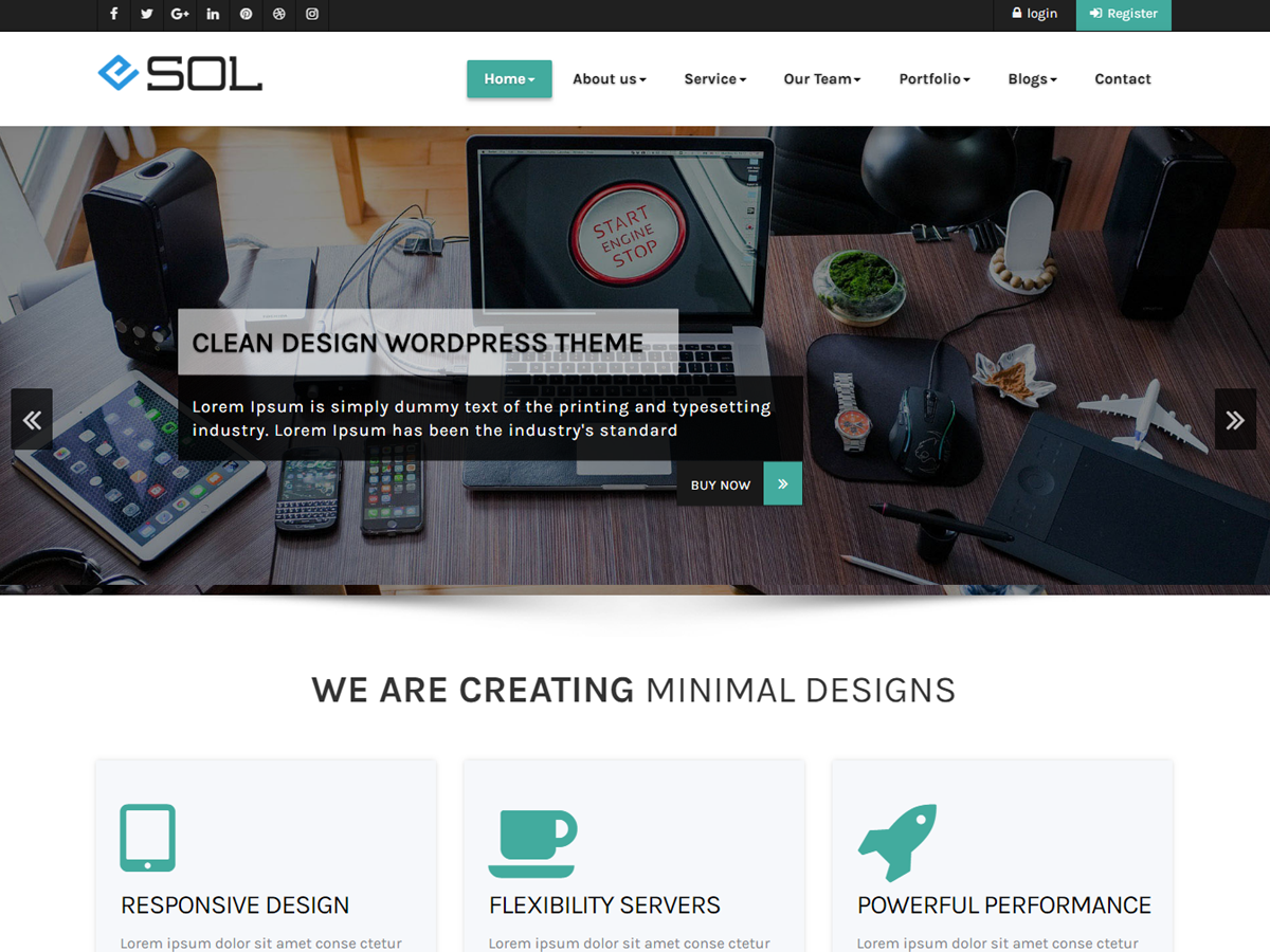 Corporate Activity theme screenshot