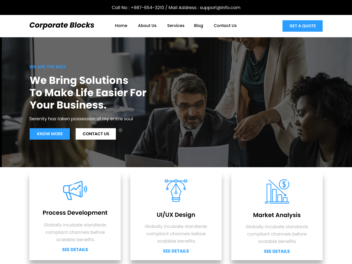 Corporate Blocks theme screenshot