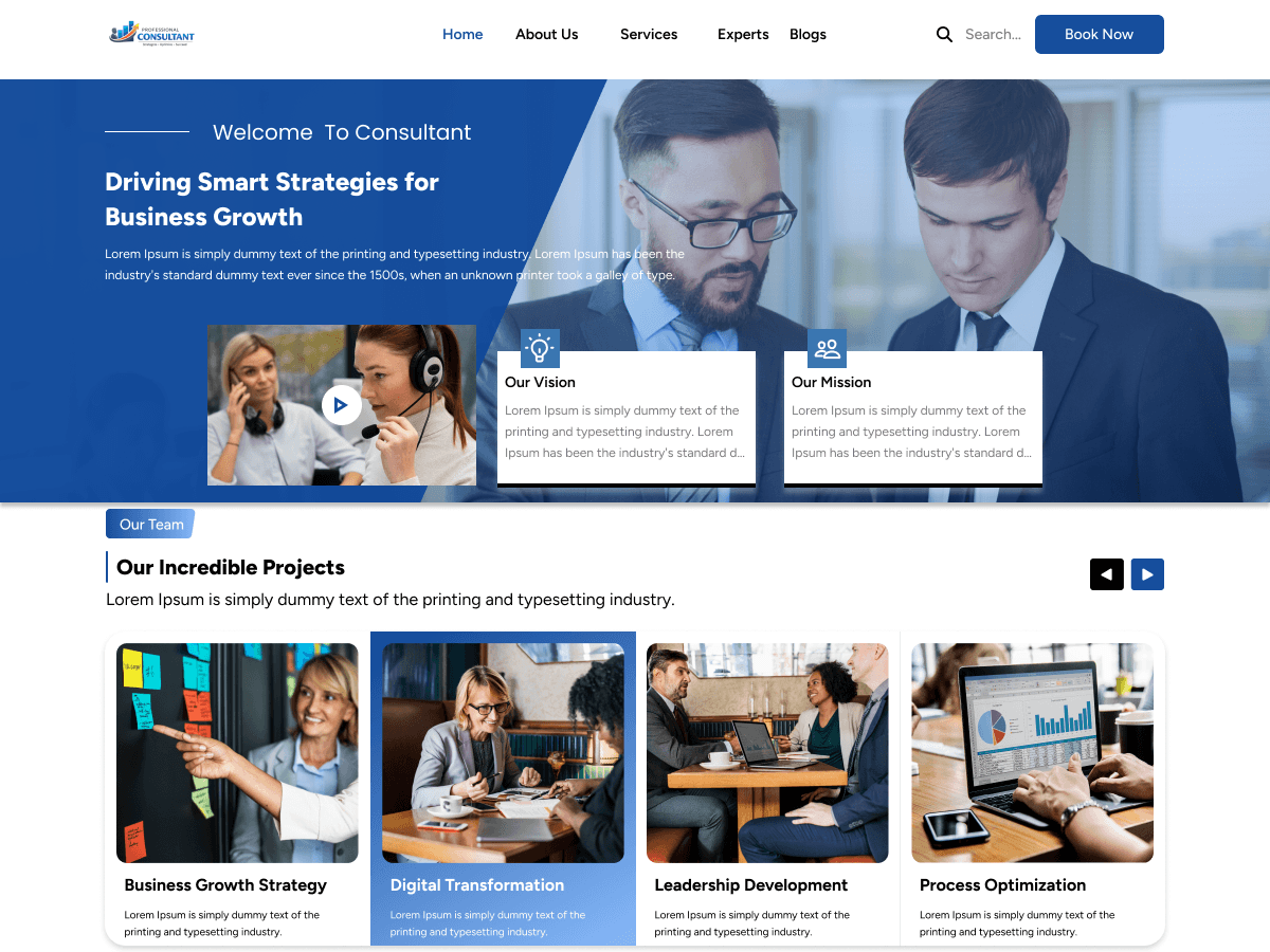 Corporate Consultancy theme screenshot
