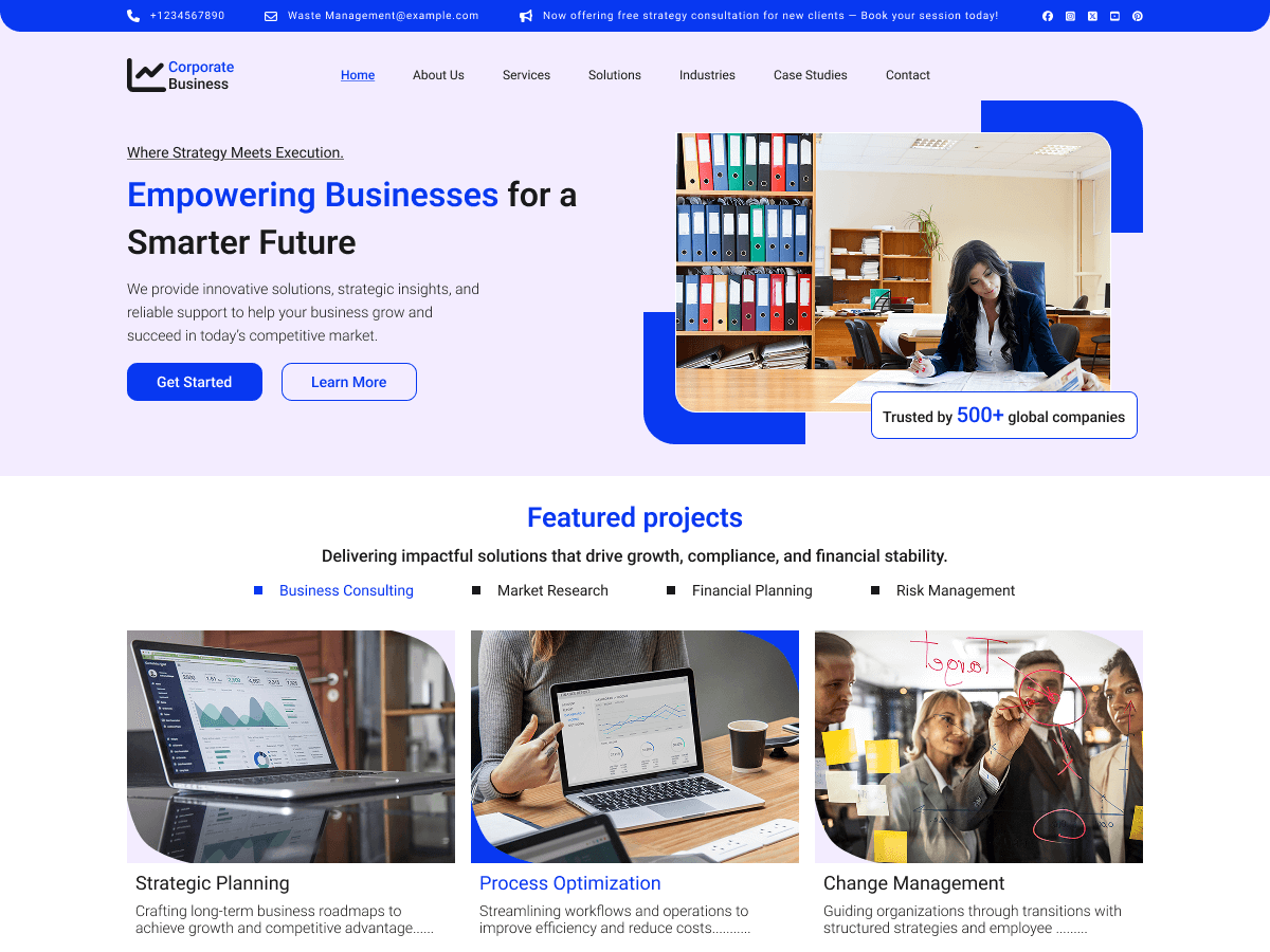 Corporate Firm theme screenshot