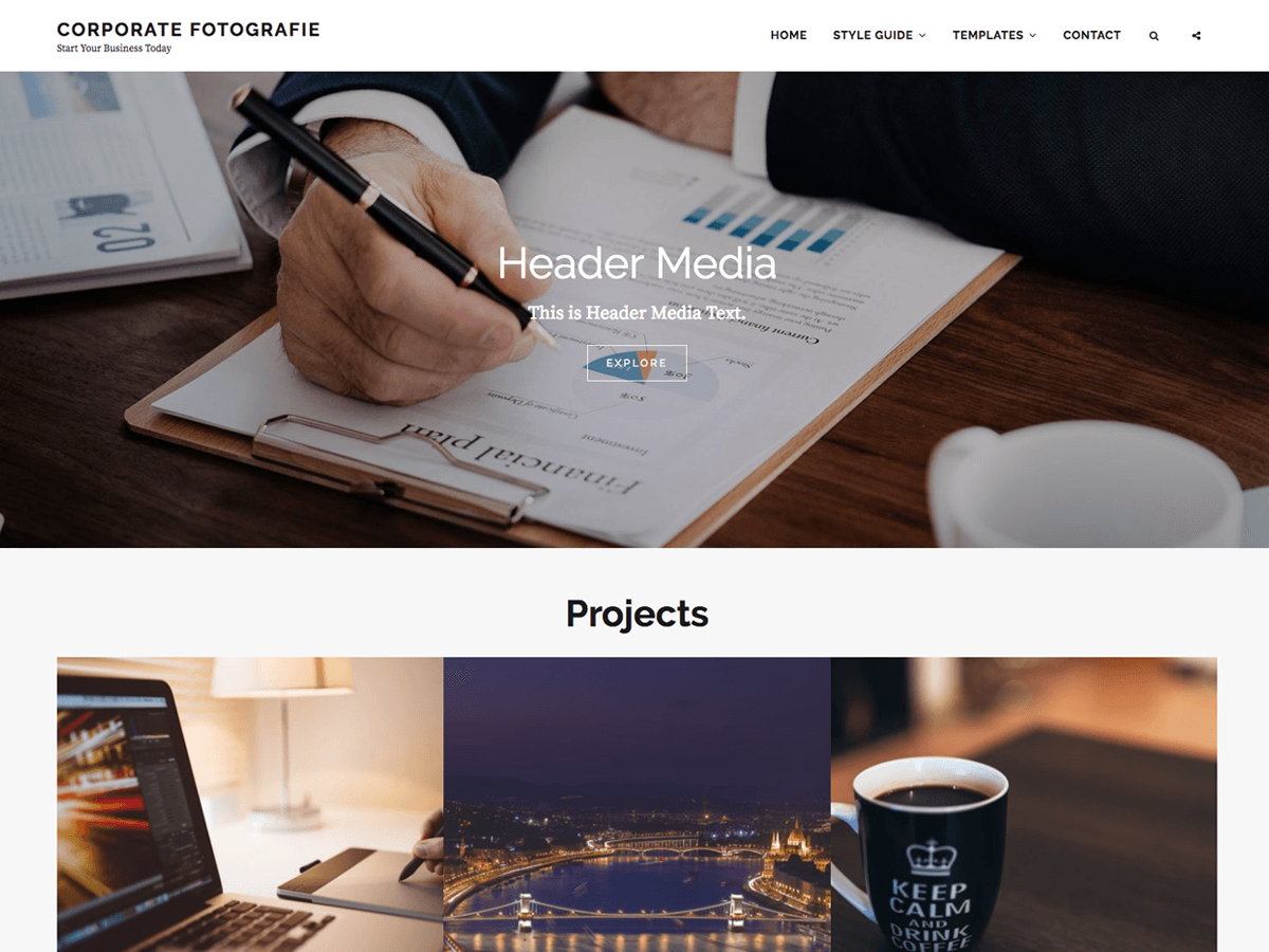 Corporate Fotografie theme screenshot