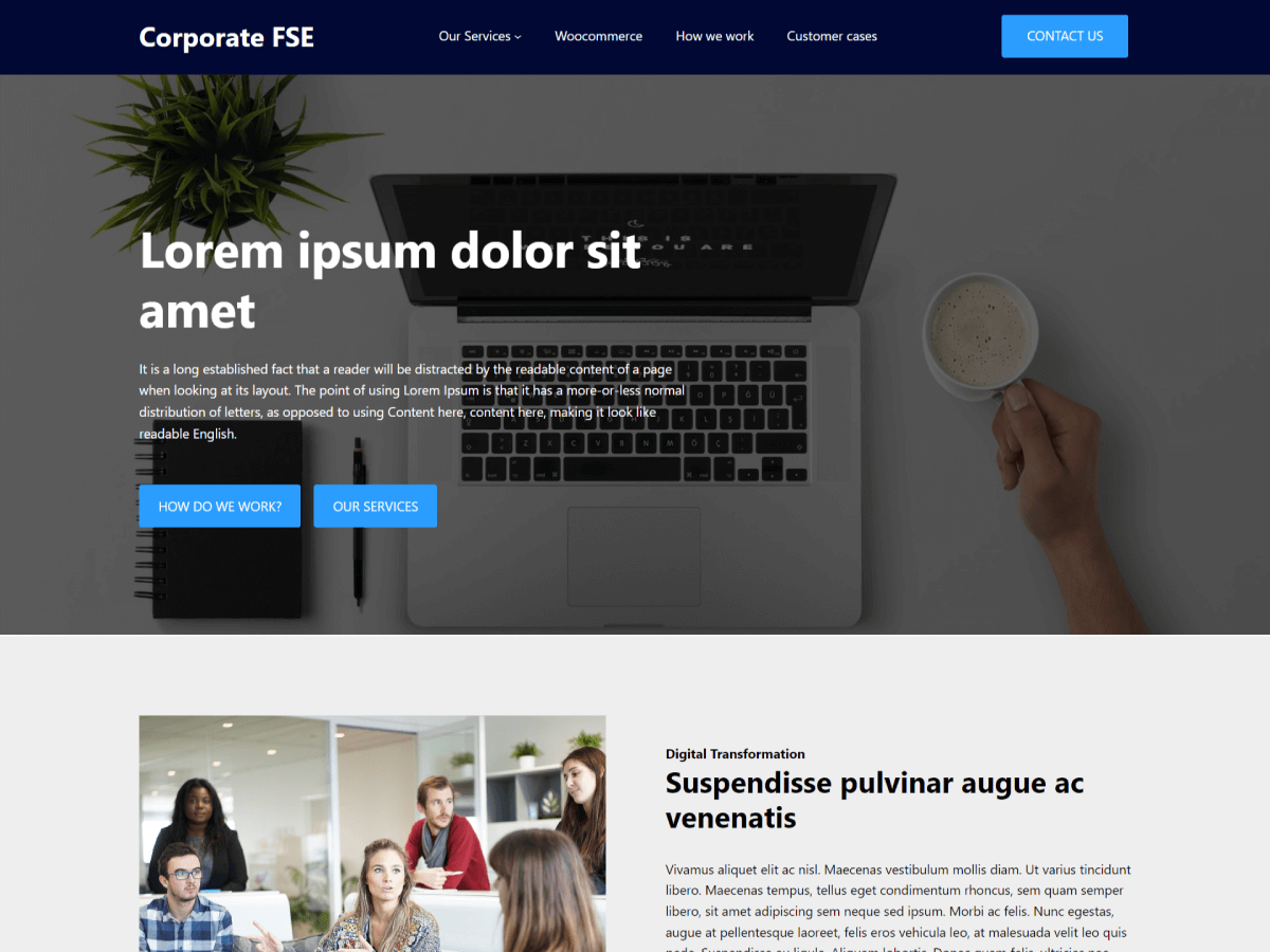 Corporate FSE theme screenshot