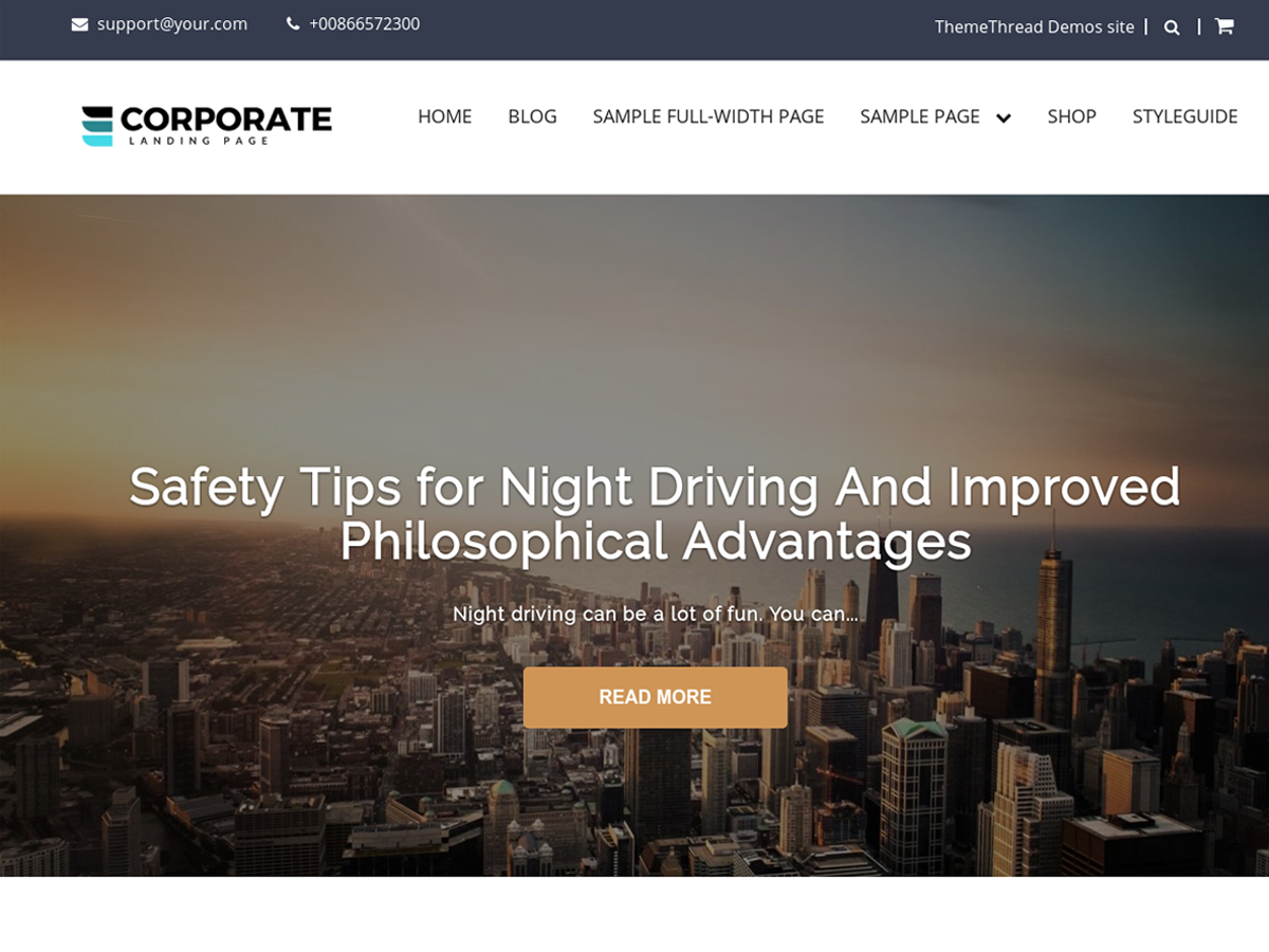 Corporate Landing Page theme screenshot