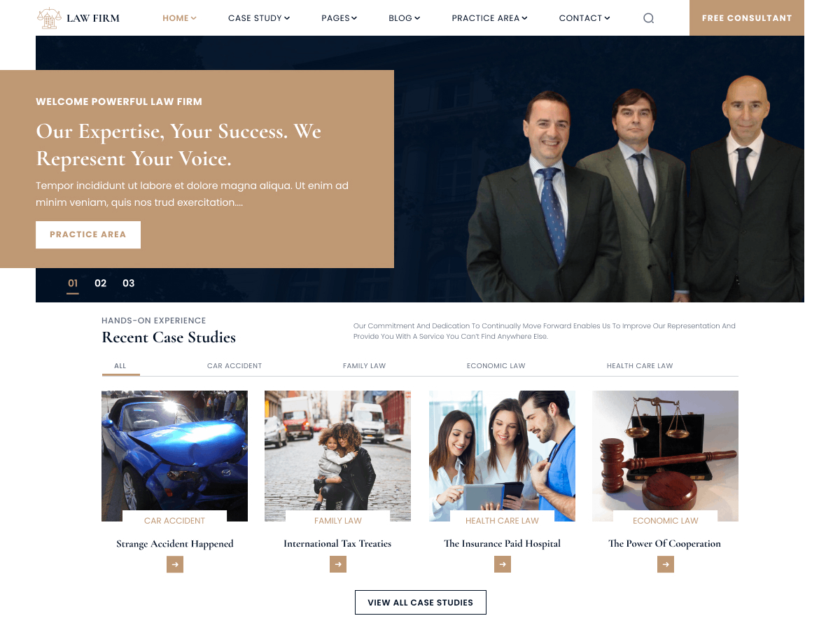 Corporate Lawyer Firm theme screenshot