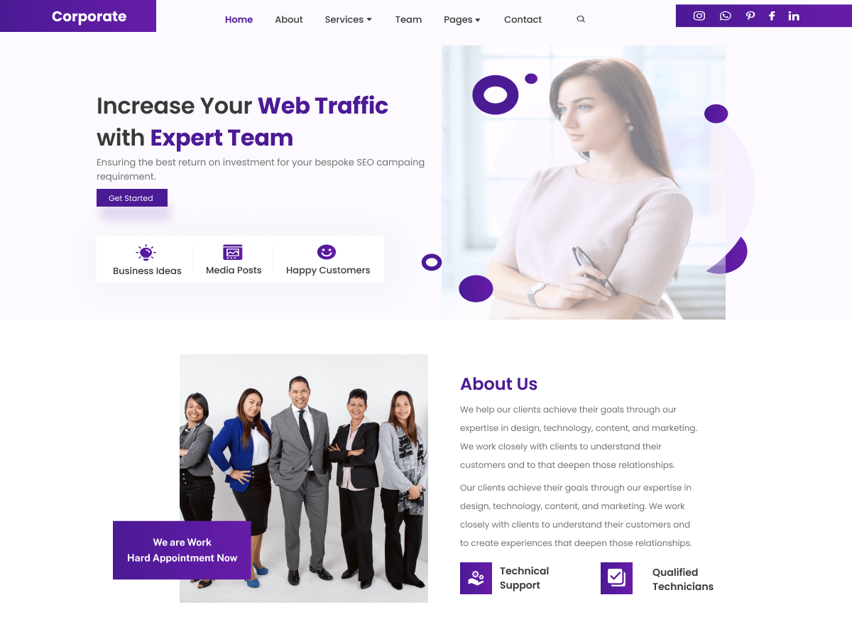 Corporate Office theme screenshot